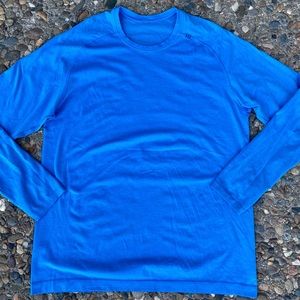 EUC Mens Lululemon Blue Long Sleeve Crewneck sz XL